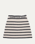Wool-Blend Striped Skirt