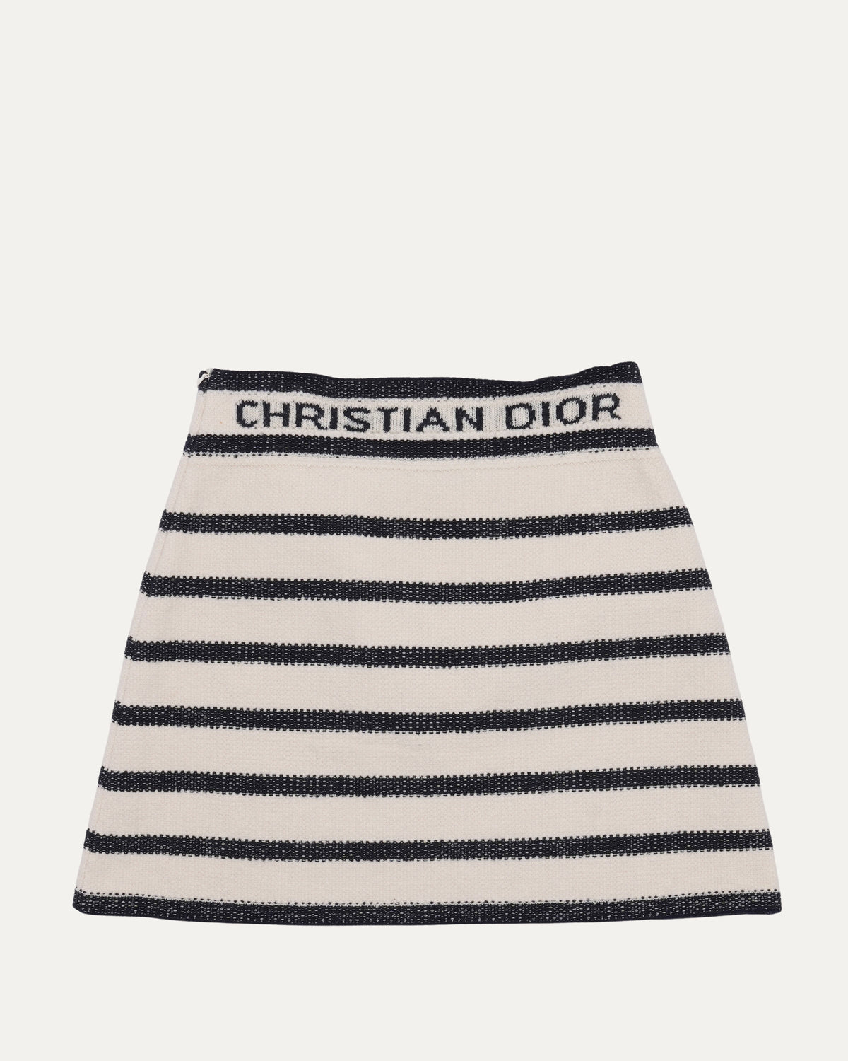 Wool-Blend Striped Skirt