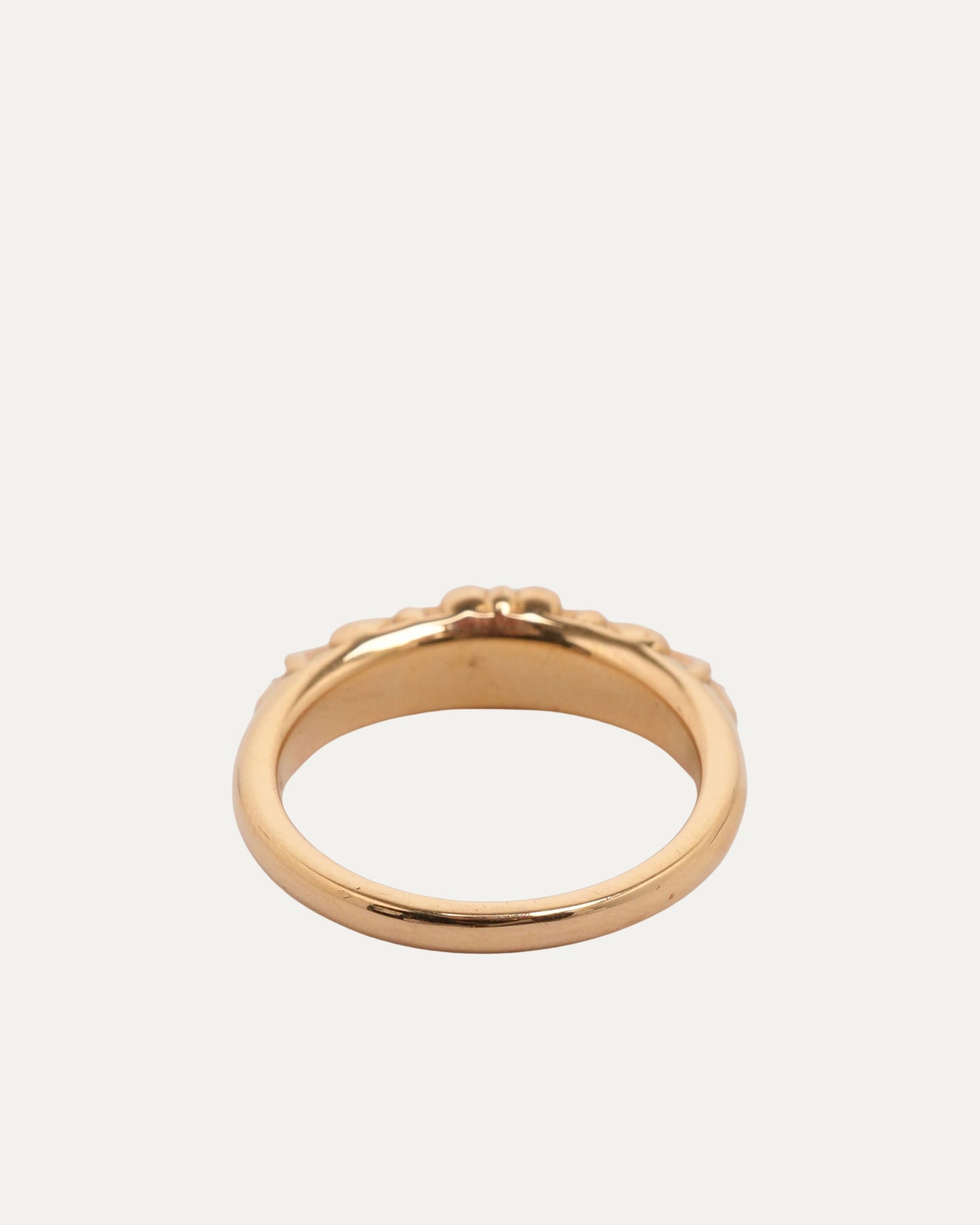 Gold and Diamond Mini Floral Cross Ring