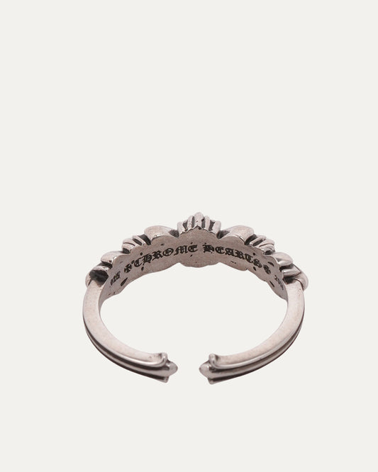 Mini Double Floral Cross Ring