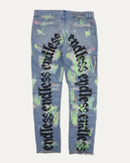 Distressed Embroidered Jeans