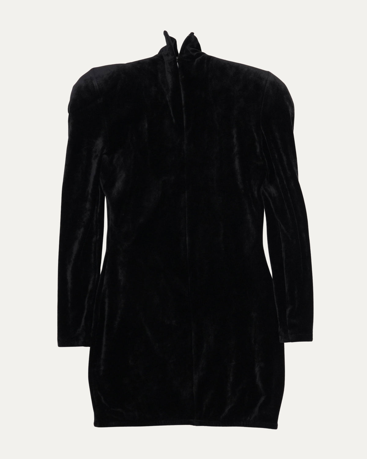 Turtleneck Velour Mini Dress
