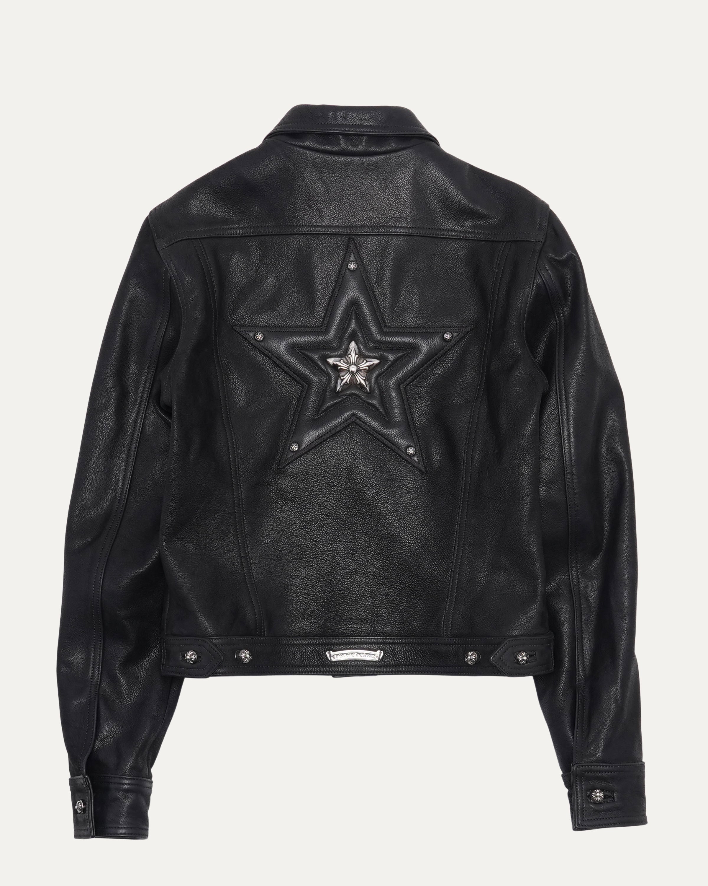 [COVERNAT]★LEATHER TRUCKER JACKET Men's Black Leather Trucker Jacket – SUZAHDI