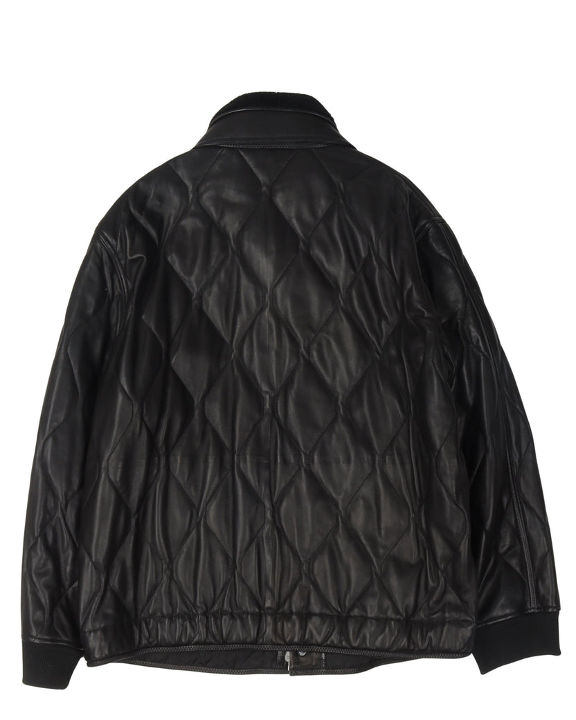 Quilted Shearling Leather Jacket