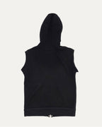 Plus Cross Patch Sleeveless Zip Hoodie