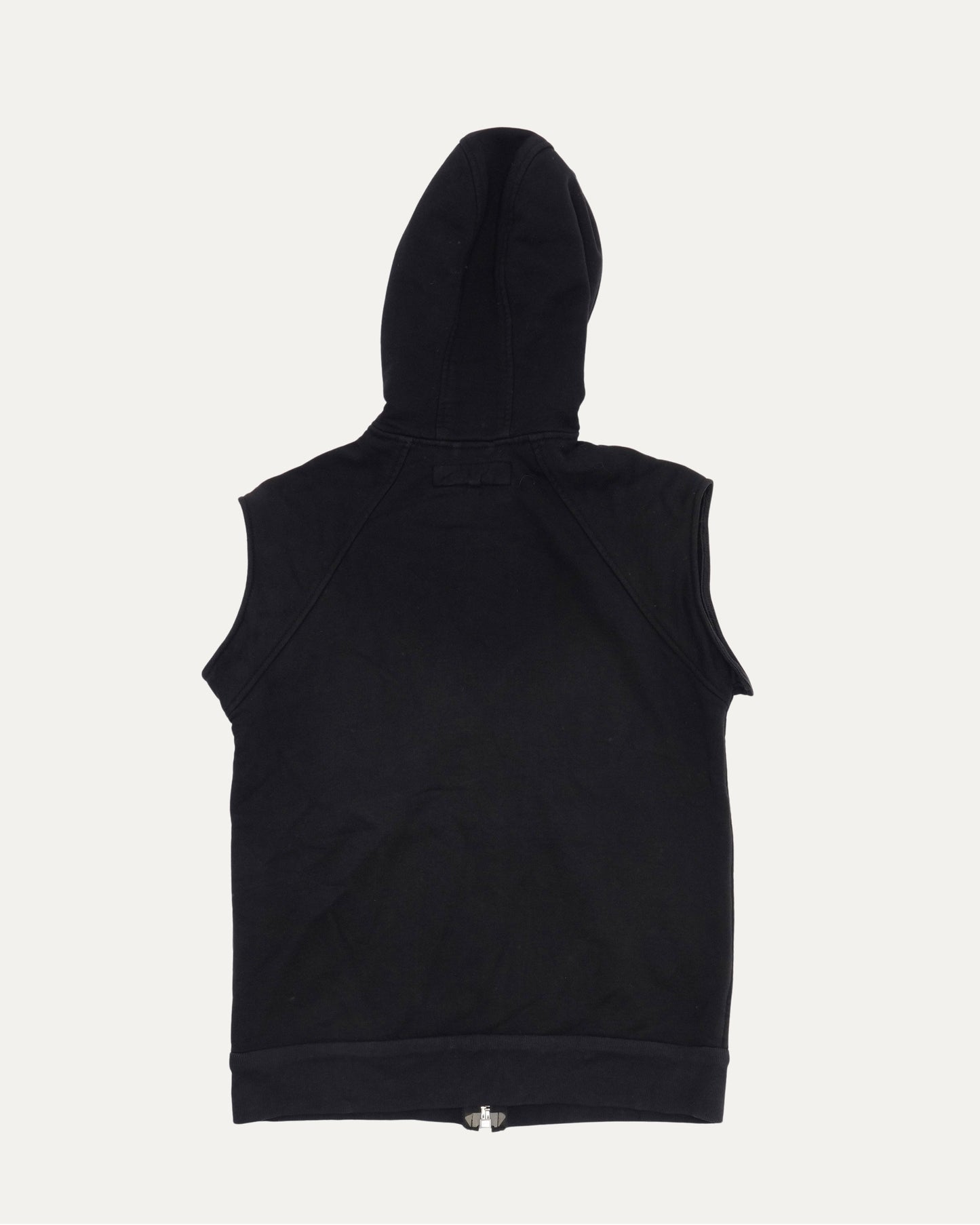 Plus Cross Patch Sleeveless Zip Hoodie