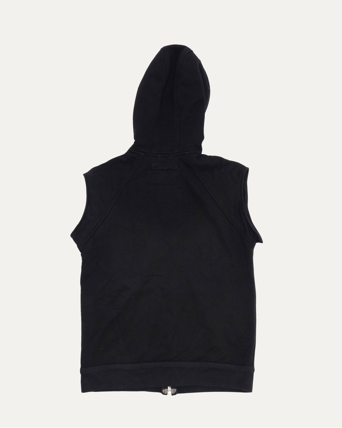 Plus Cross Patch Sleeveless Zip Hoodie