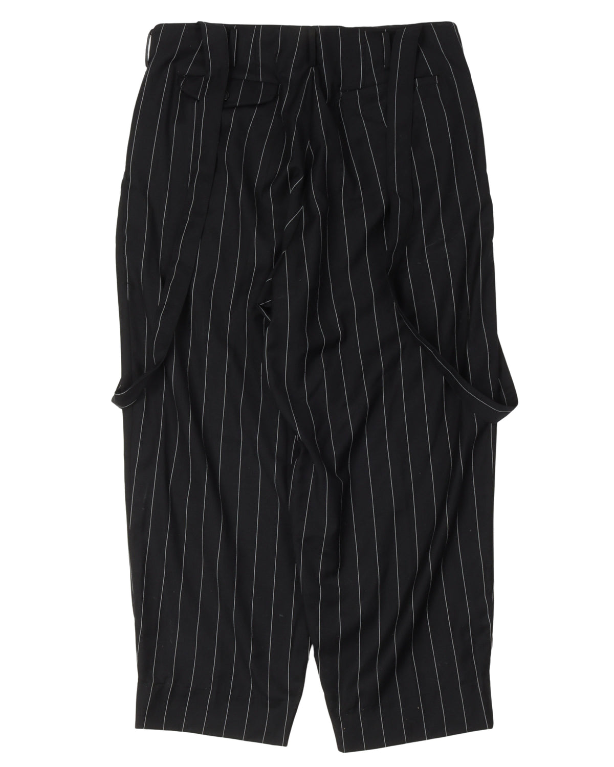 Pinstripe Wool Suspender Trousers