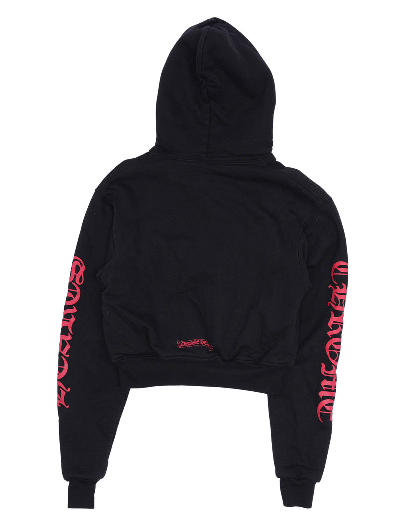 Cropped Horseshoe Logo Zip Up Hoodie