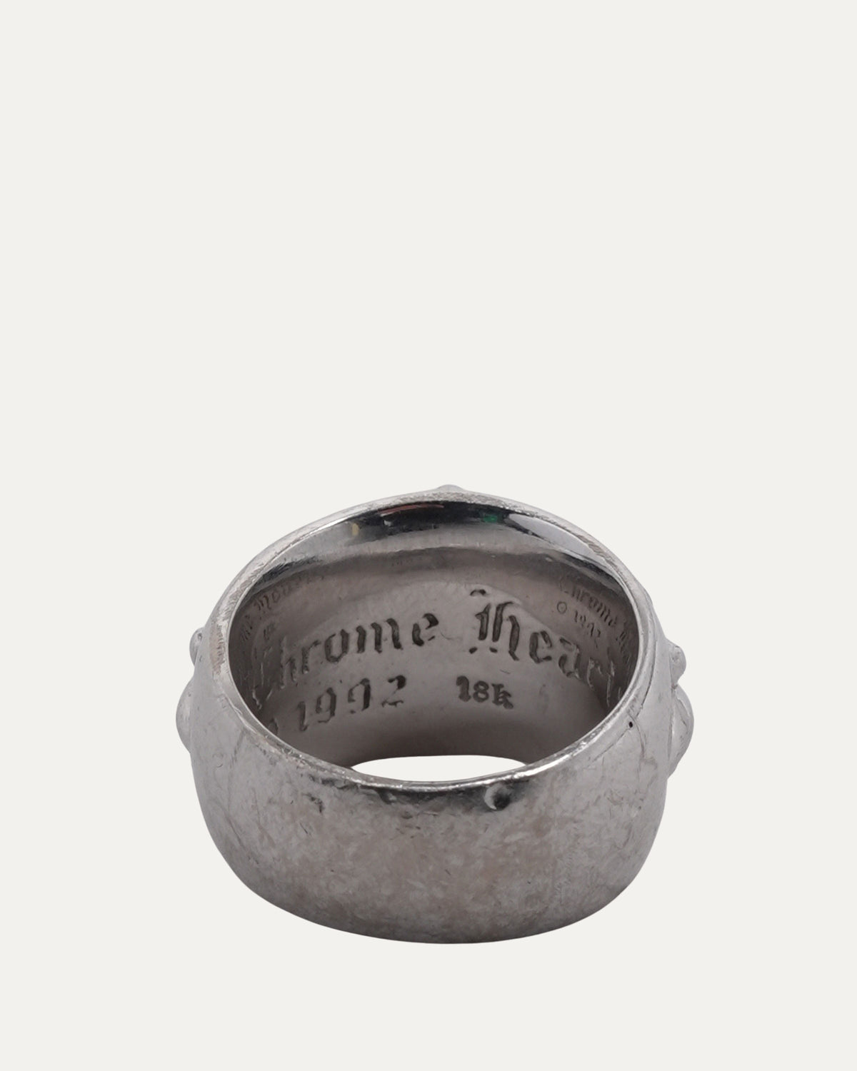 White Gold and Diamond Floral Cross Ring