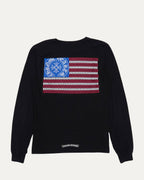 American Flag Long Sleeve Pocket T-Shirt