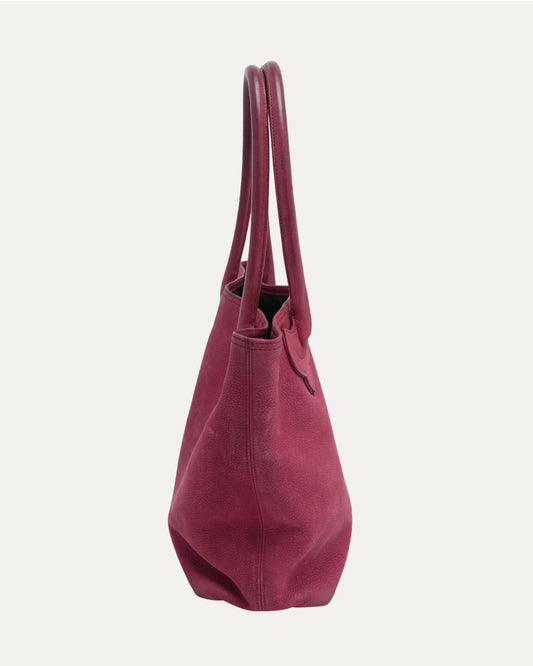 Cross Patch Leather Tote Bag