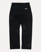 Raw Selvedge Cross Patch Fleur Knee Jeans
