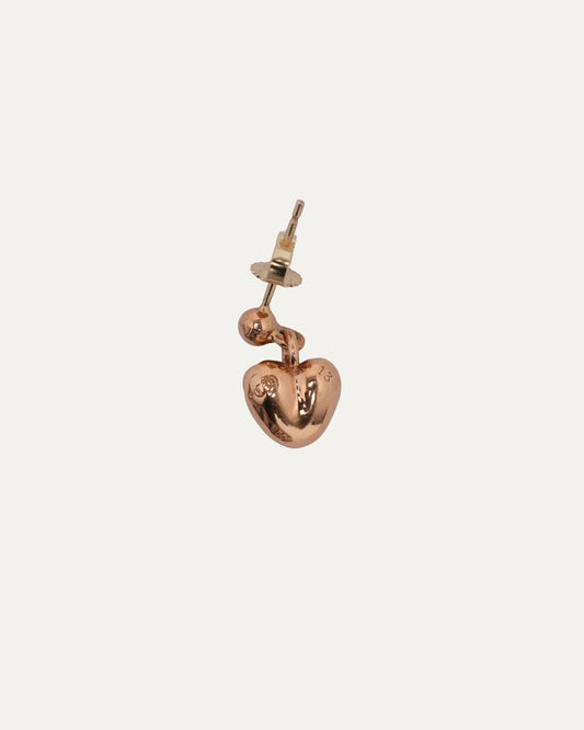 22k Gold Heart Dangling Earring
