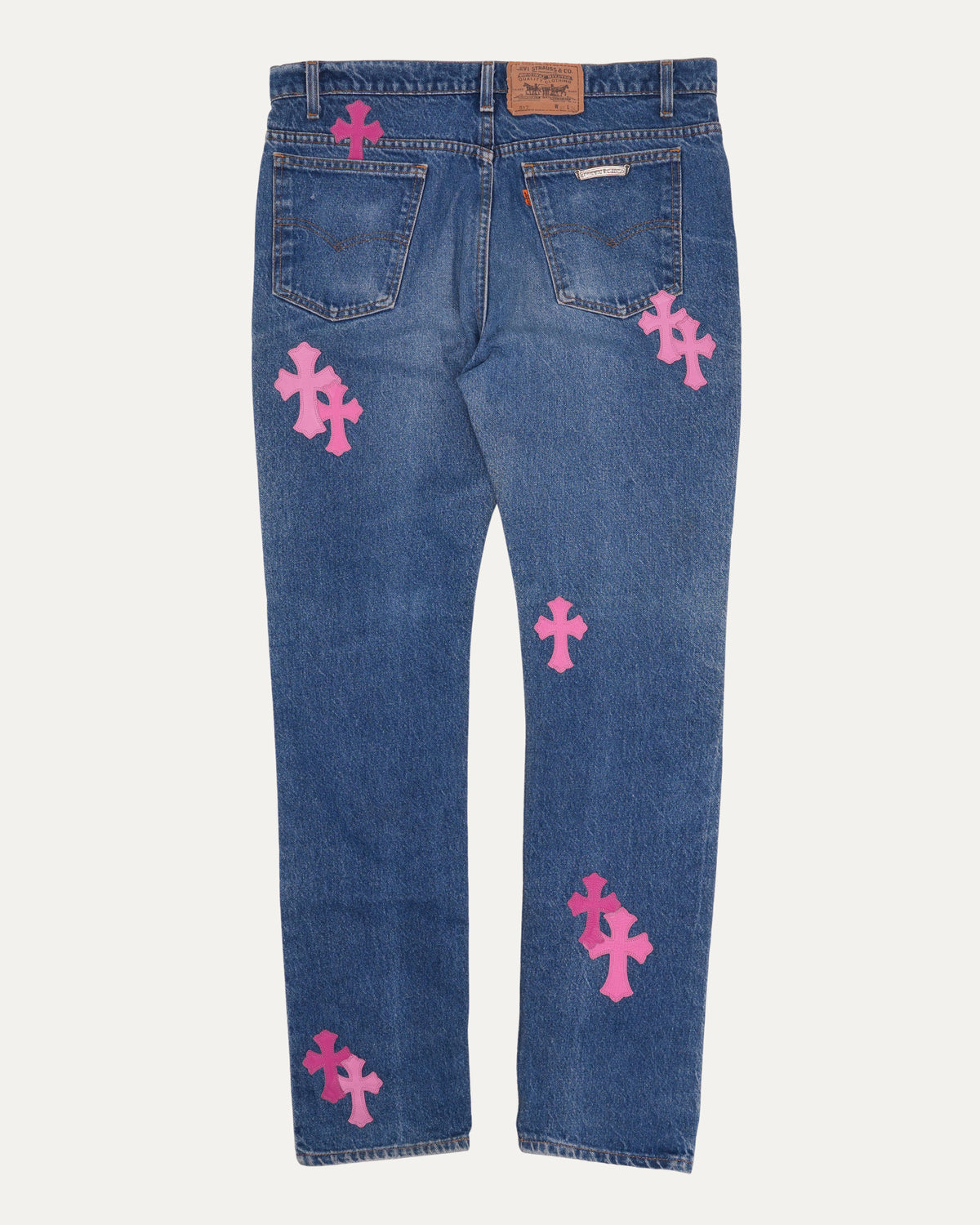 Levi's 517 Orange Tab Cross Patch Jeans