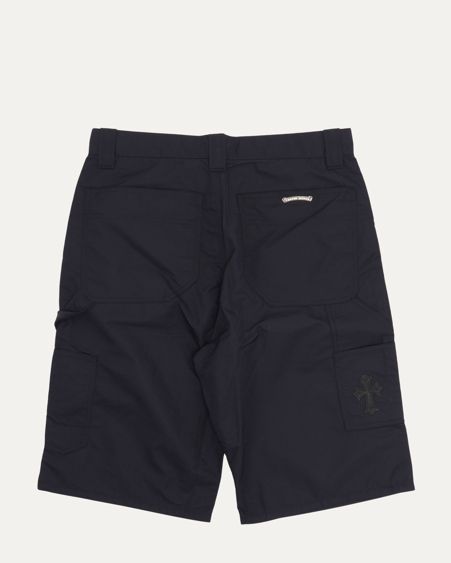 Nylon Leather Double Knee Shorts