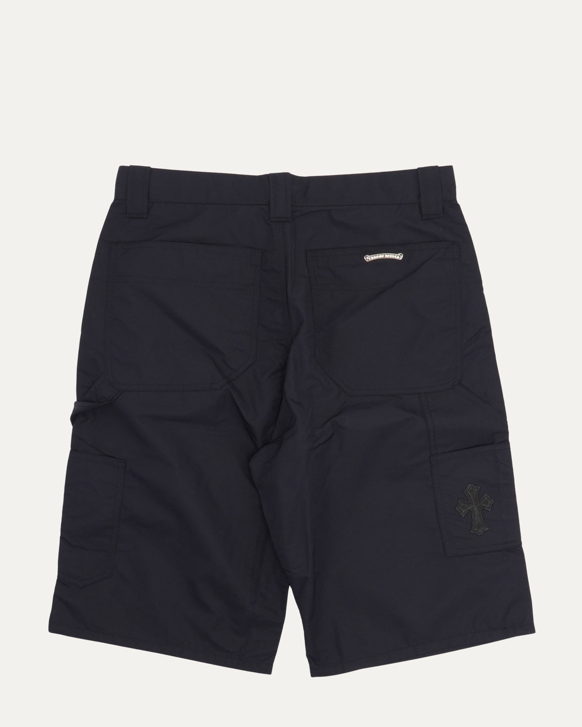 Nylon Leather Double Knee Shorts