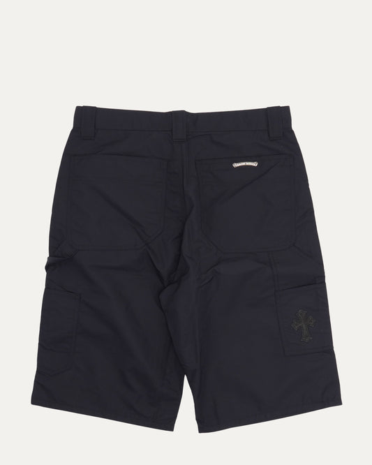 Nylon Leather Double Knee Shorts