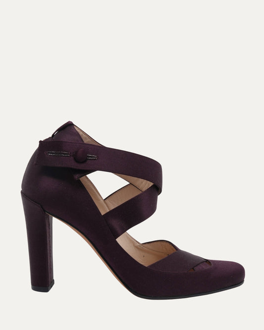Tom Ford Era FW 2001 Satin Ballerina Mary Jane Heels