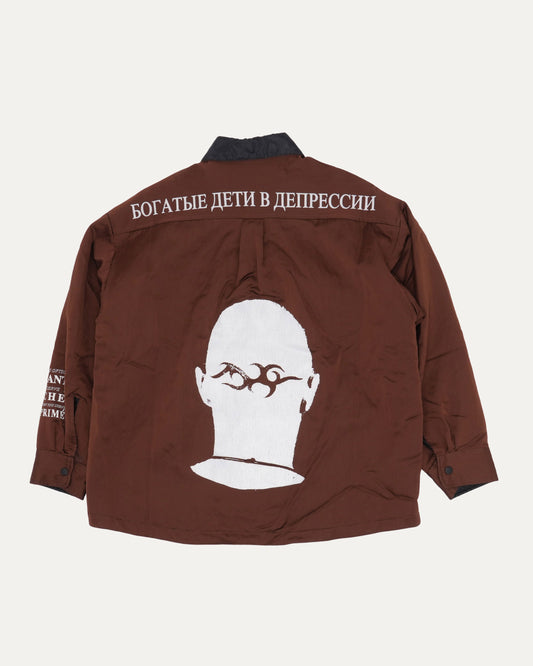 Russian Tattoo Quilted Overshirt