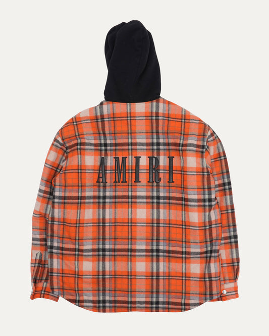 Plaid Flannel Hooded Overshirt