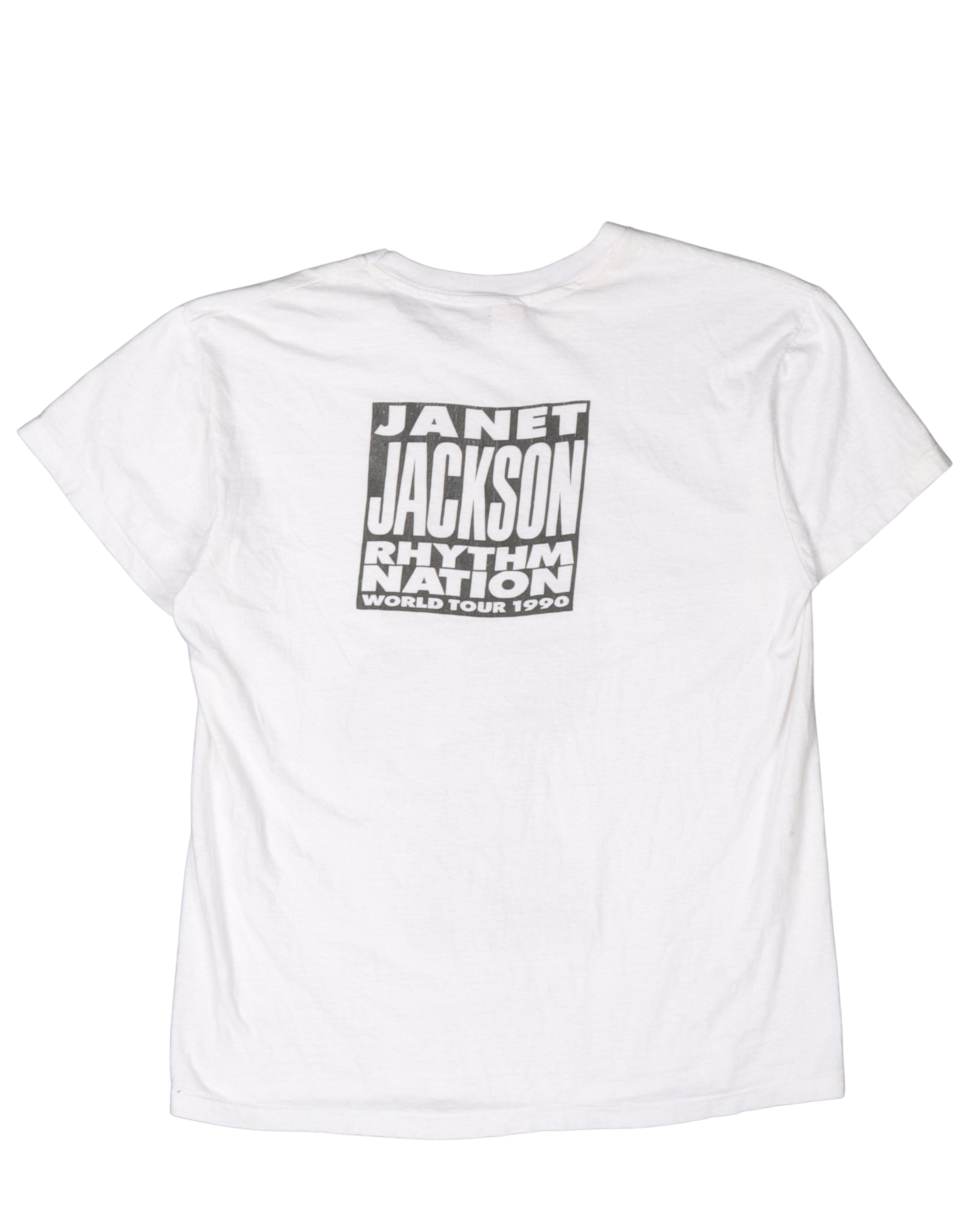 Vintage Janet Jackson Rhythm Nation World Tour 1990 T-Shirt