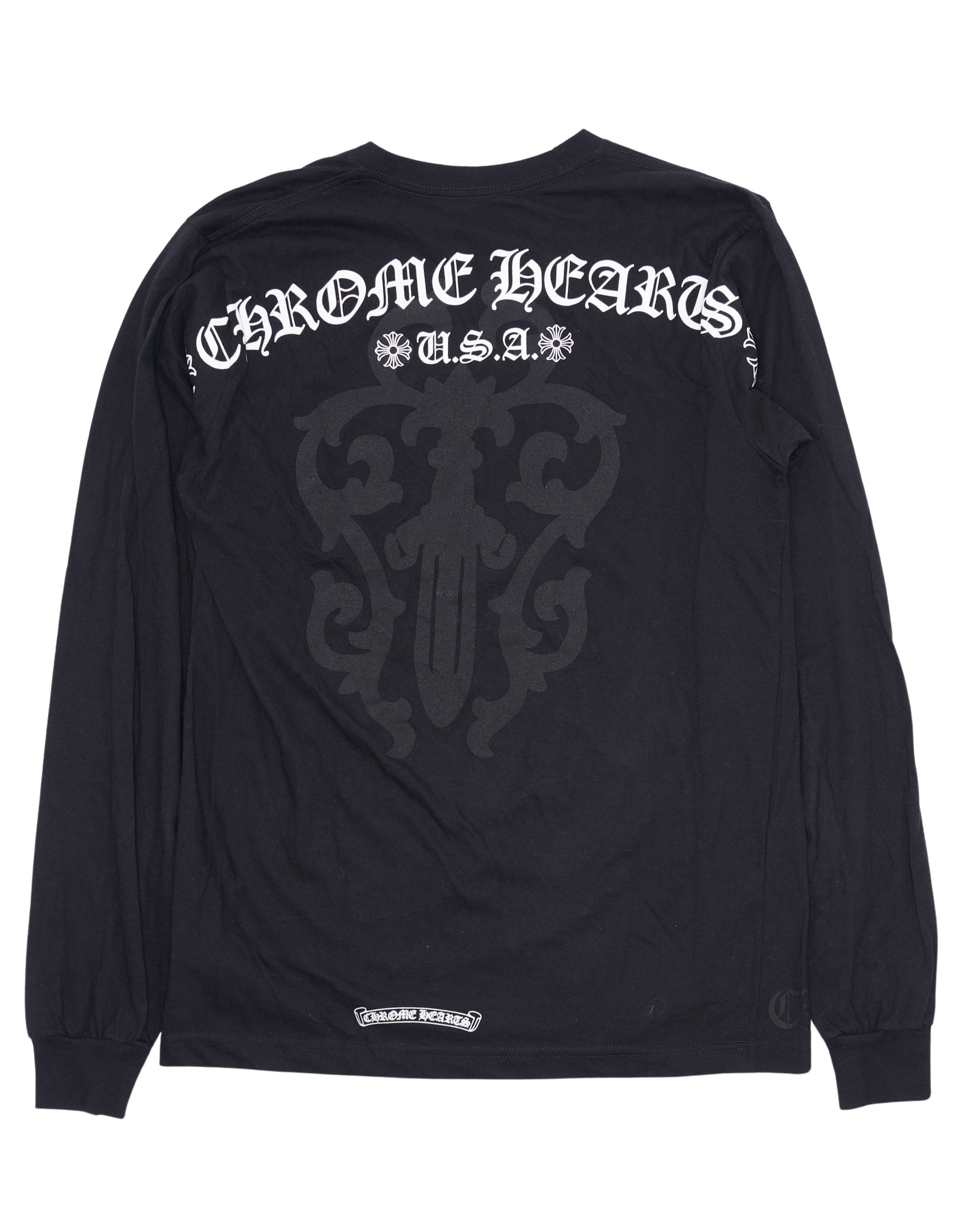 Chrome Hearts Plus Cross Pocket Long Sleeve T-Shirt