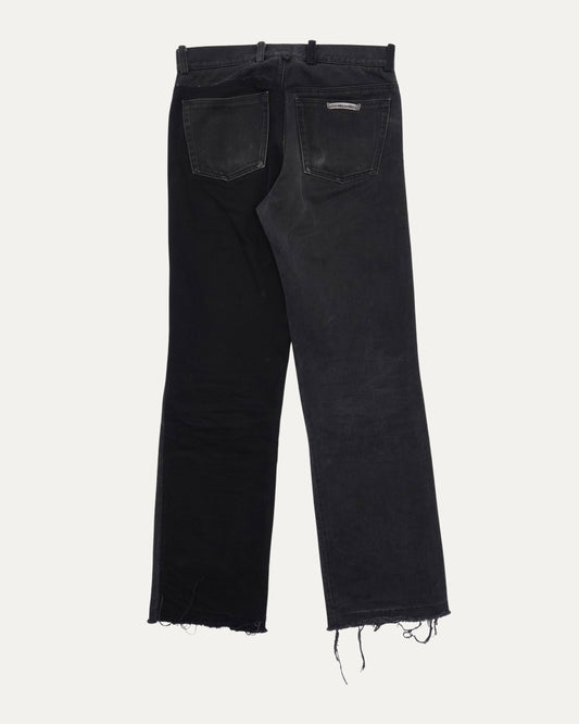 Exposed Fly Fleur Knee Jeans
