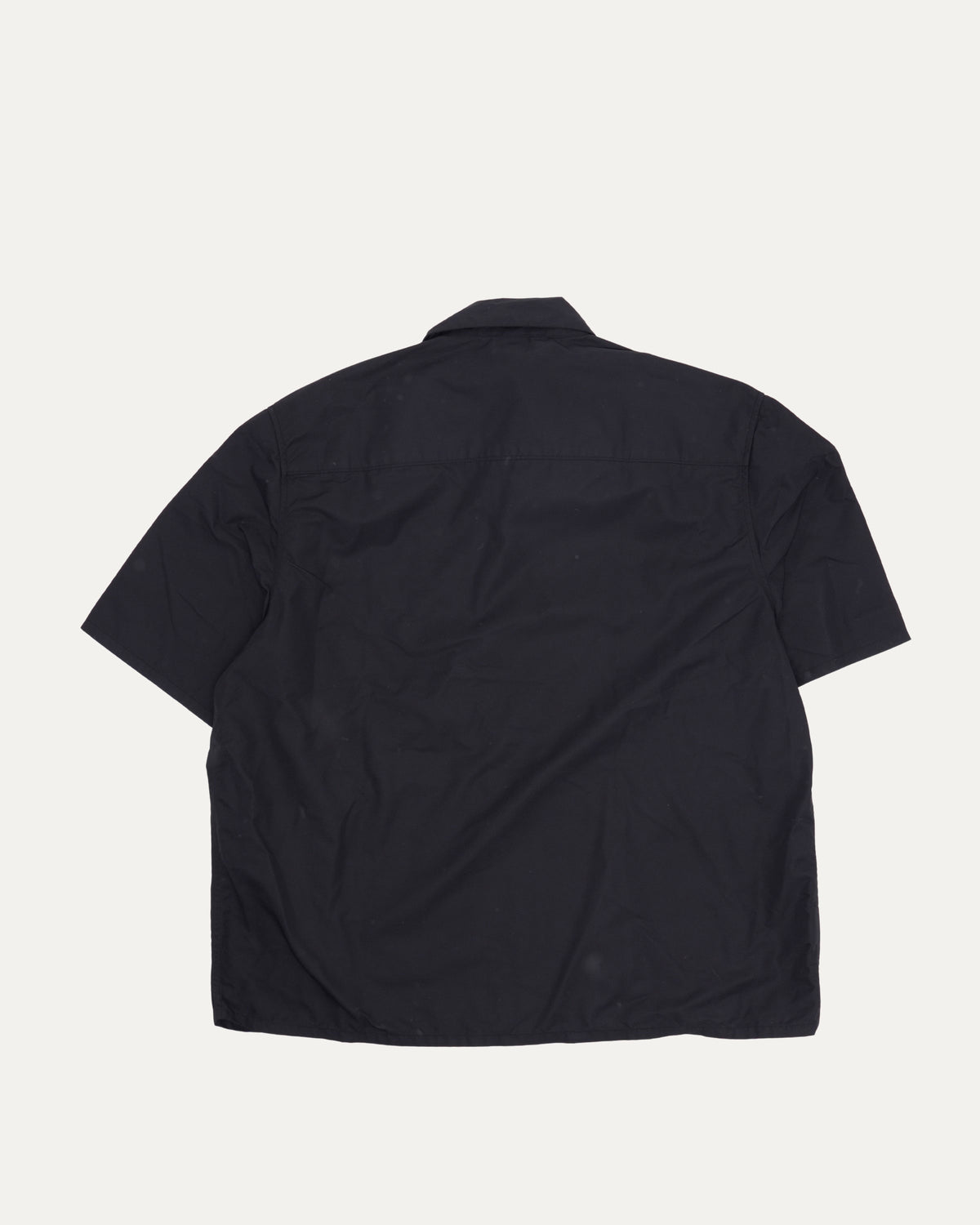 Nylon Leather Sedated Zipper Shirt