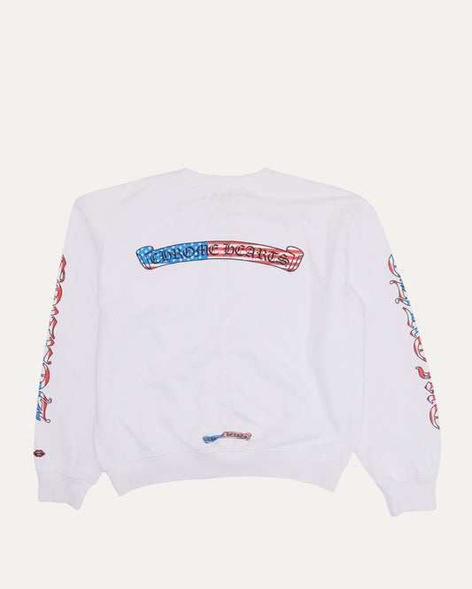 Matty Boy American Flag Scroll Logo Crewneck Sweatshirt