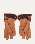 Cross Patch Leather Motorcycle Gloves