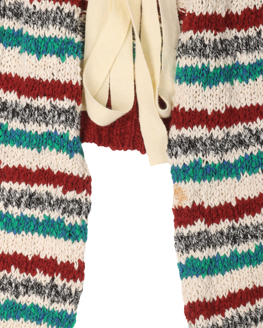 Cropped Tie Cardigan