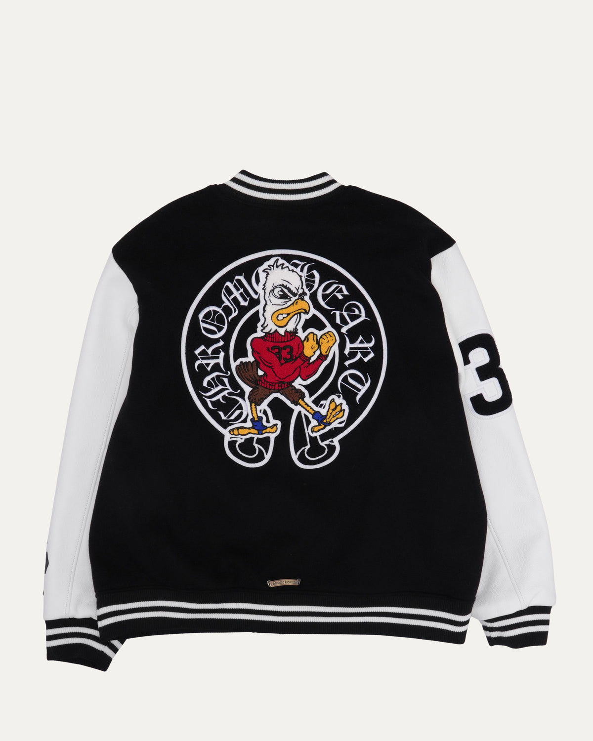 Cashmere and Leather Varsity Chicken Jacket