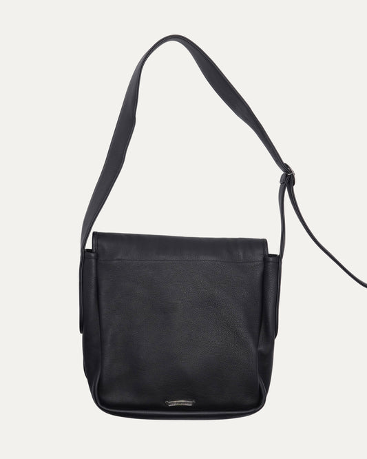 Dagger Embellished Leather Messenger Bag
