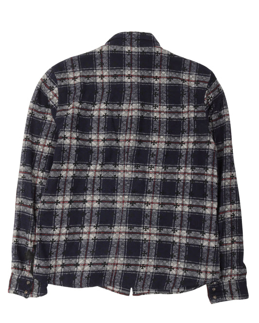 Monogram Cross Patch Flannel Shirt