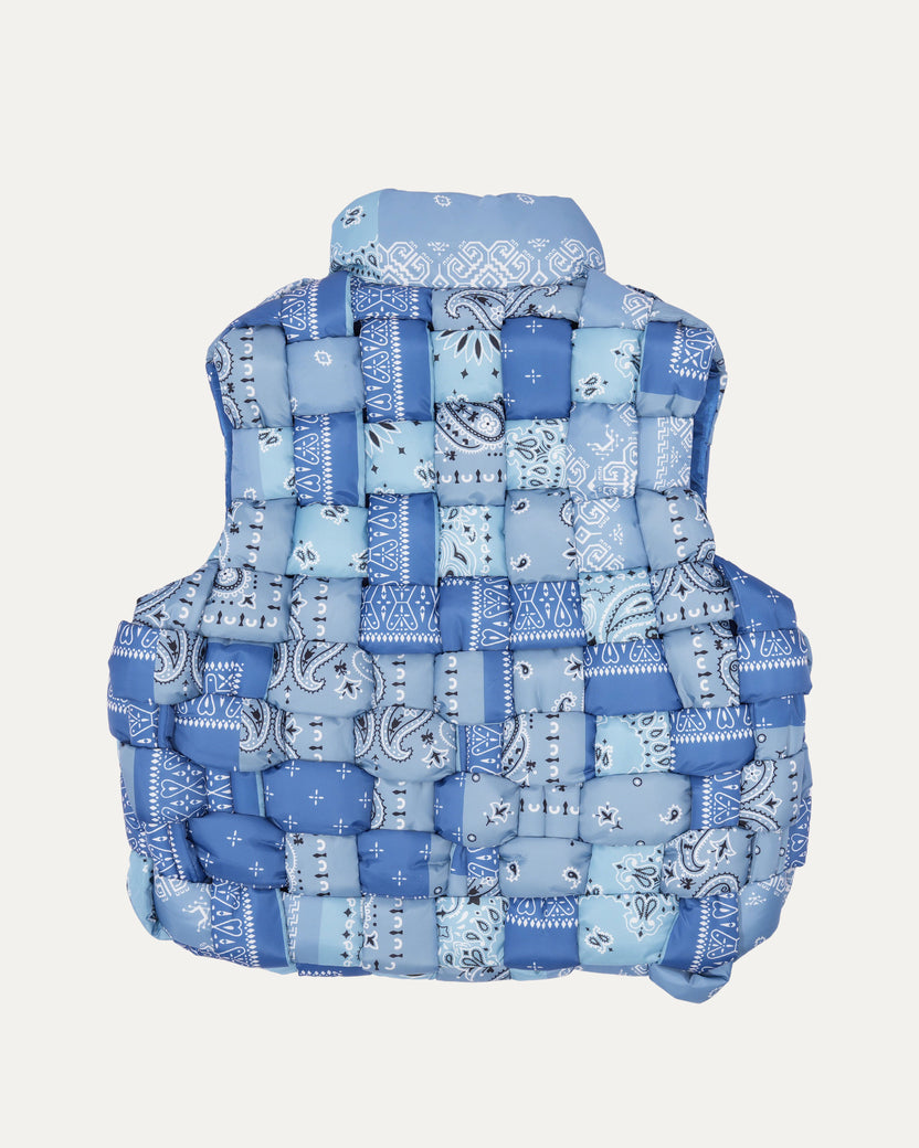 Nylon Keel Weaving Bandana Print Vest