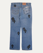 Levi's 517 Orange Tab Cross Patch Jeans
