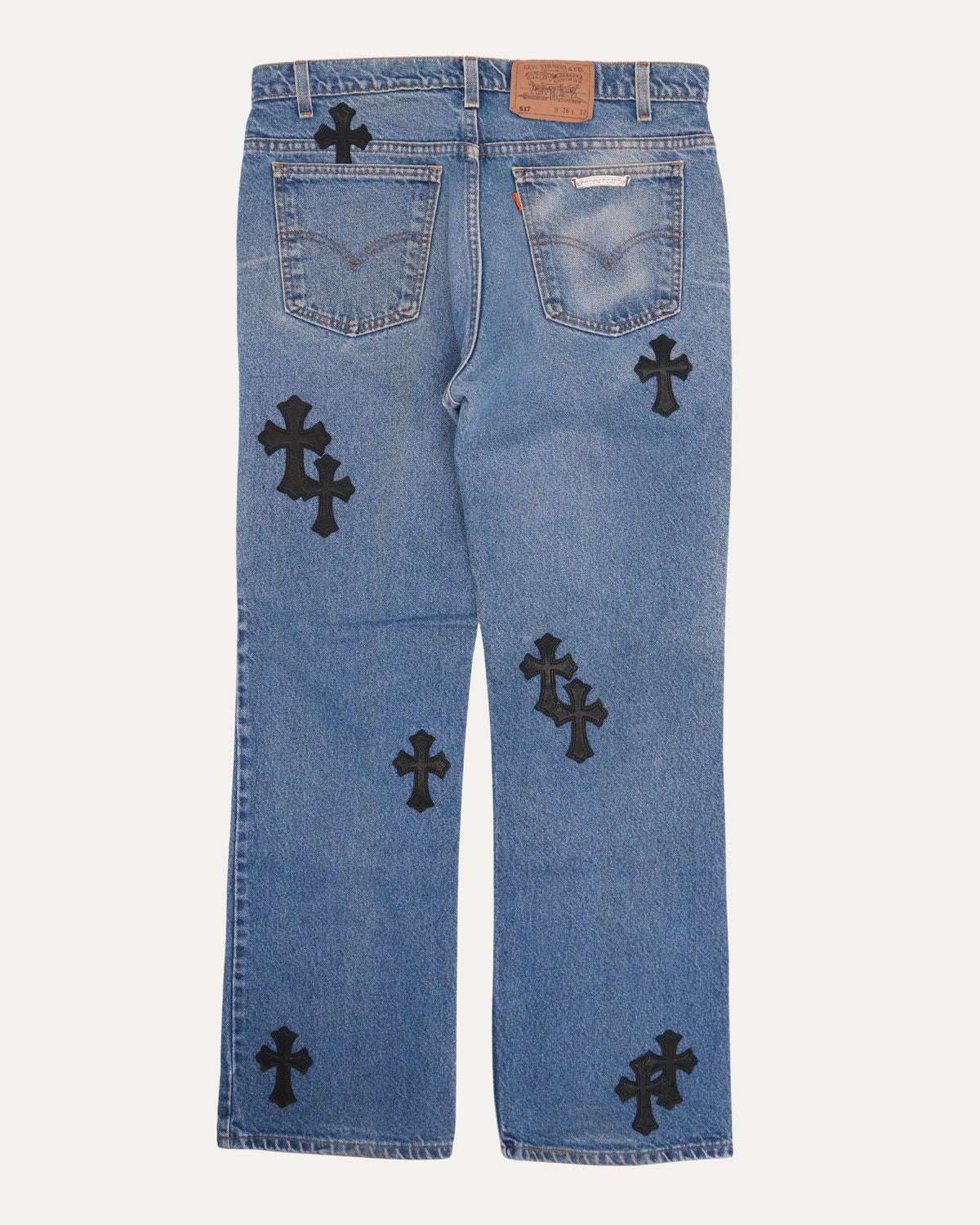 Levi's 517 Orange Tab Cross Patch Jeans