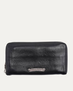 Embellished Cross Patch Long Zip Wallet
