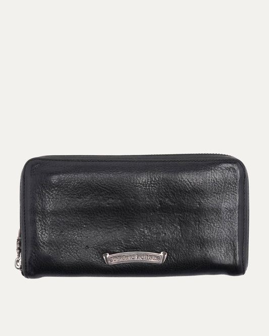 Embellished Cross Patch Long Zip Wallet