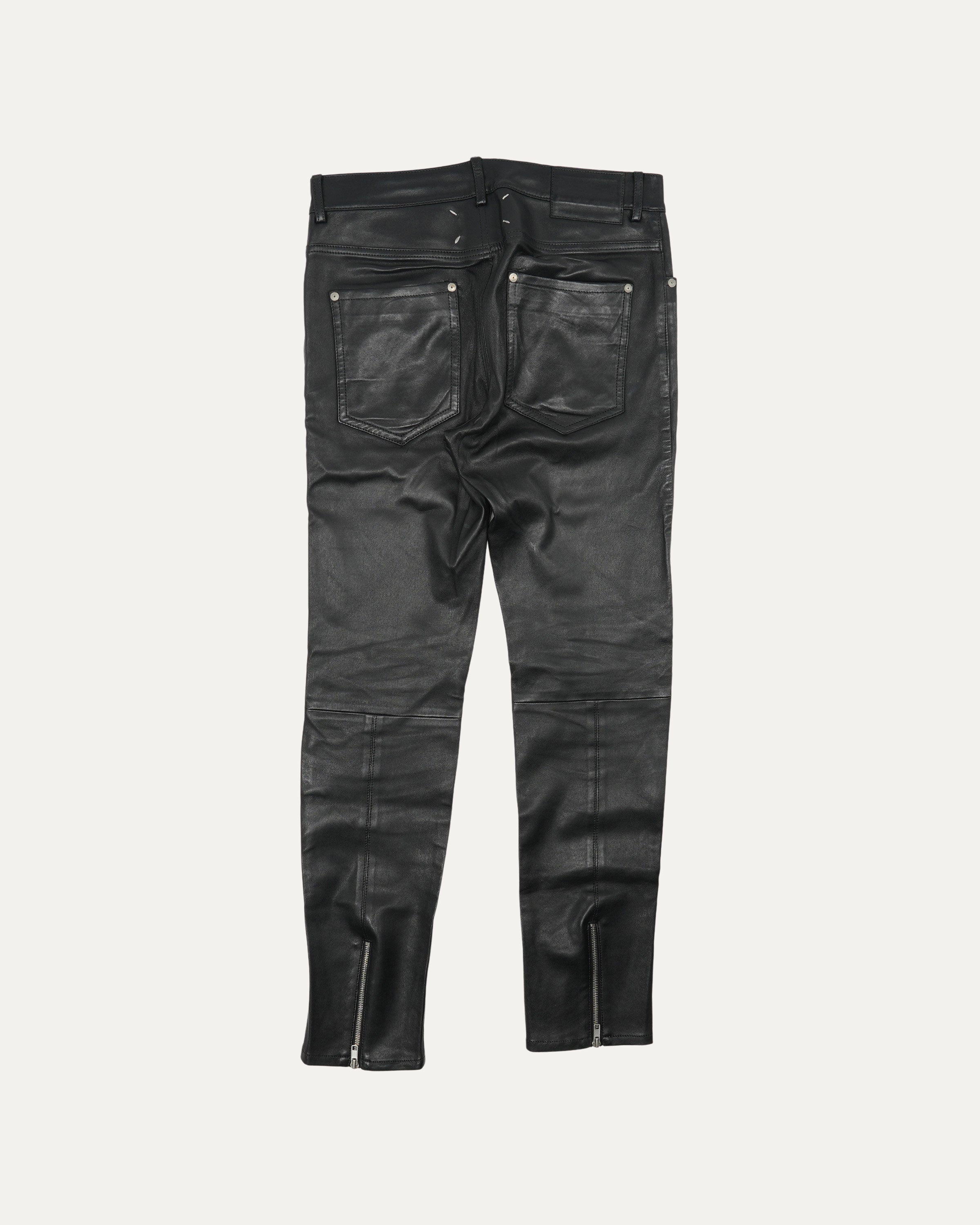 Leather Five Pocket Pants