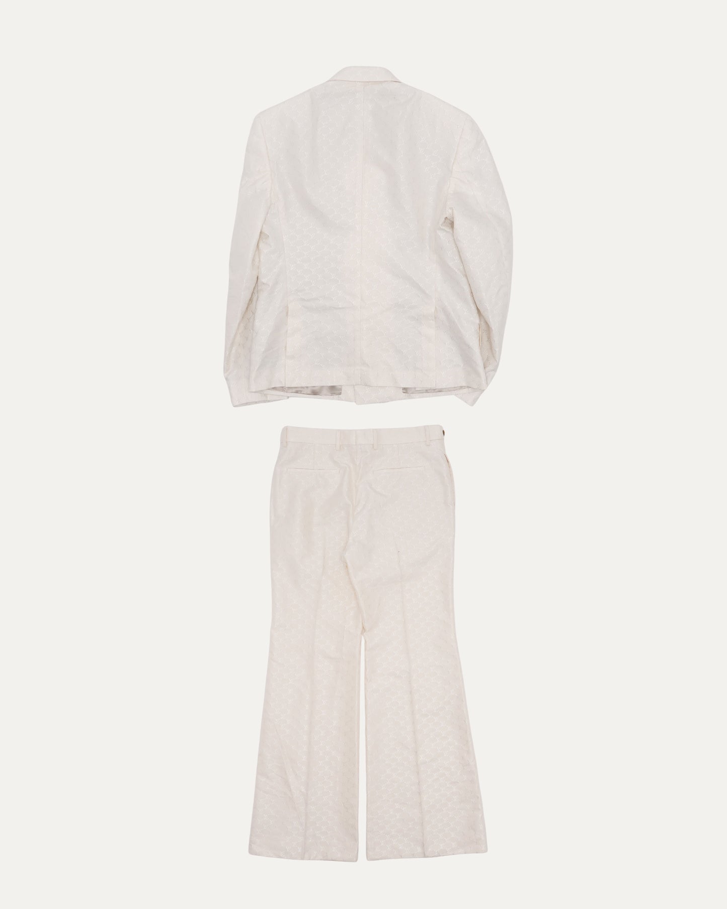Monogram Double Breasted Silk Blend Suit