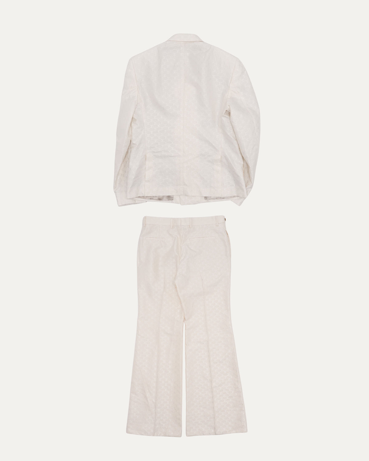 Monogram Double Breasted Silk Blend Suit
