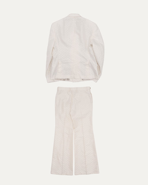 Monogram Double Breasted Silk Blend Suit