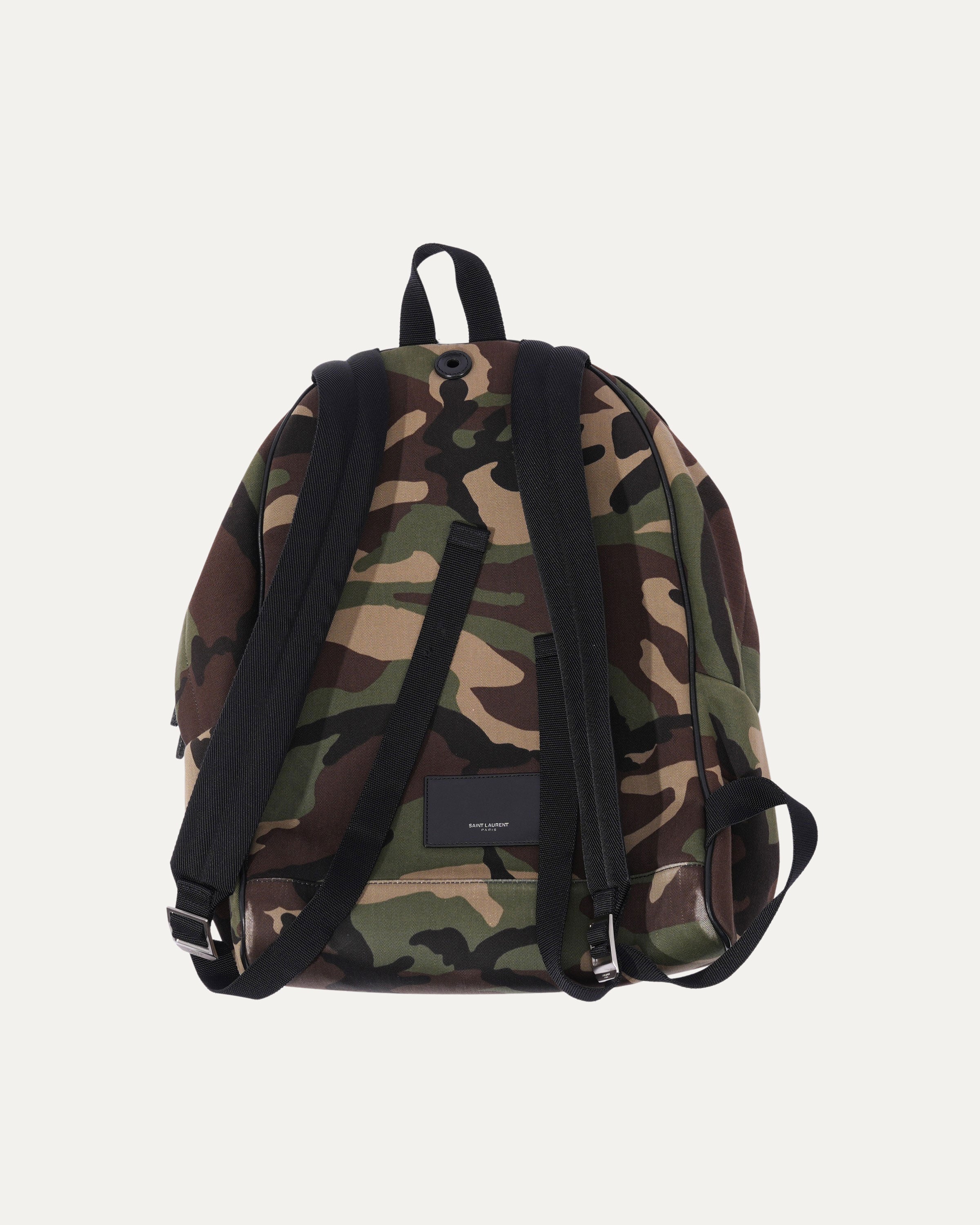 Camouflage Canvas Multi Patch City Backpack