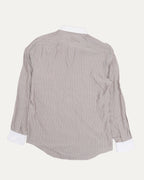 Striped Contrast Collar Shirt