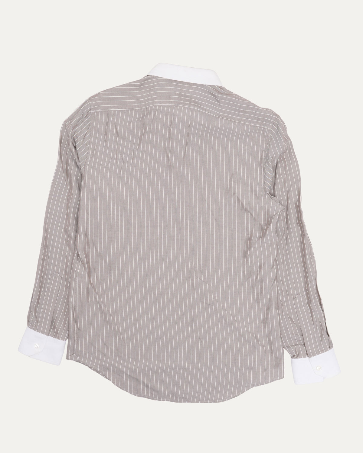 Striped Contrast Collar Shirt
