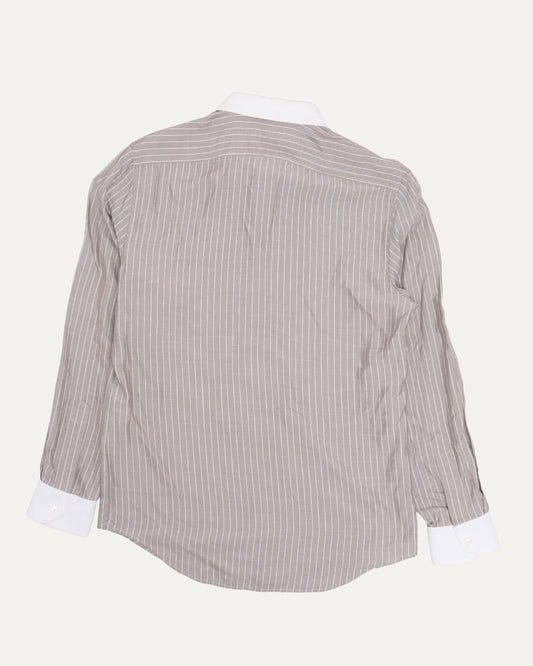 Striped Contrast Collar Shirt