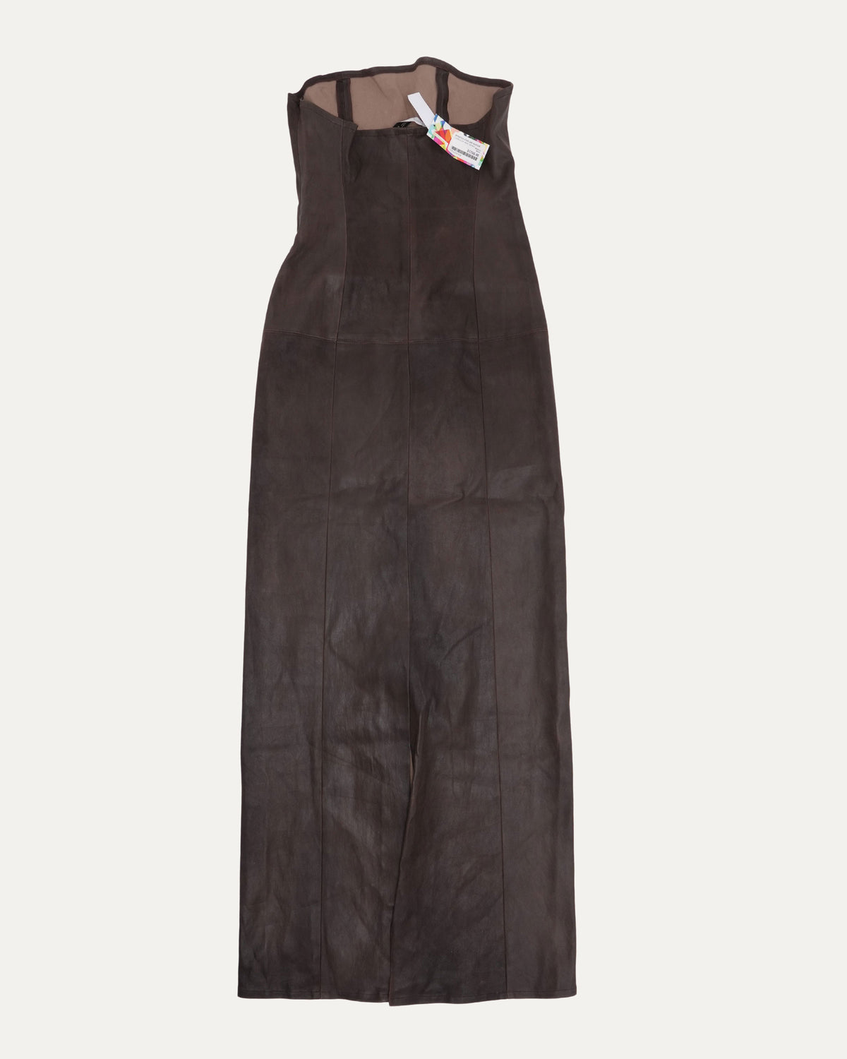 Stretch Leather Long Bustier Dress