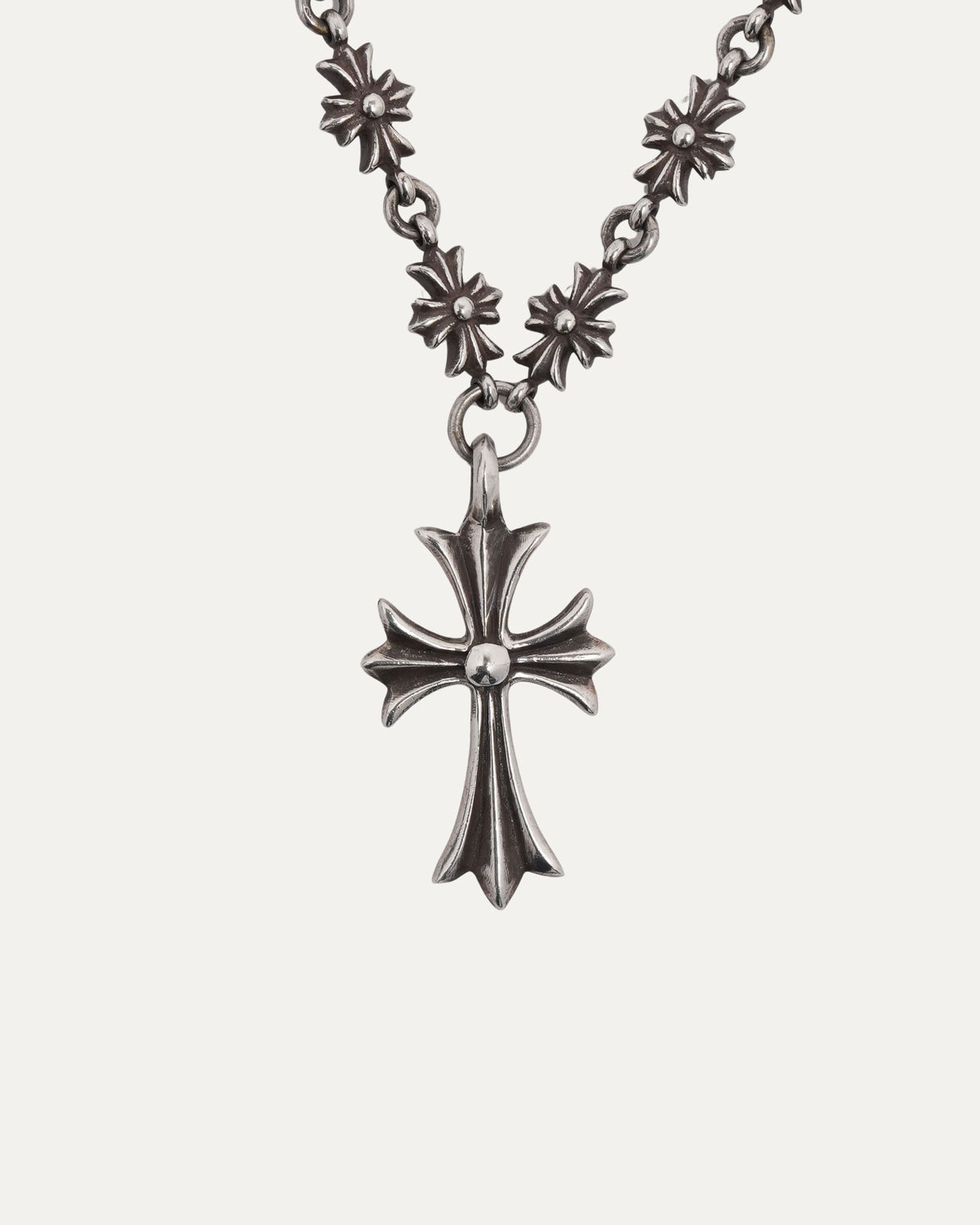 Tiny Fat Pendant with Tiny E Chain